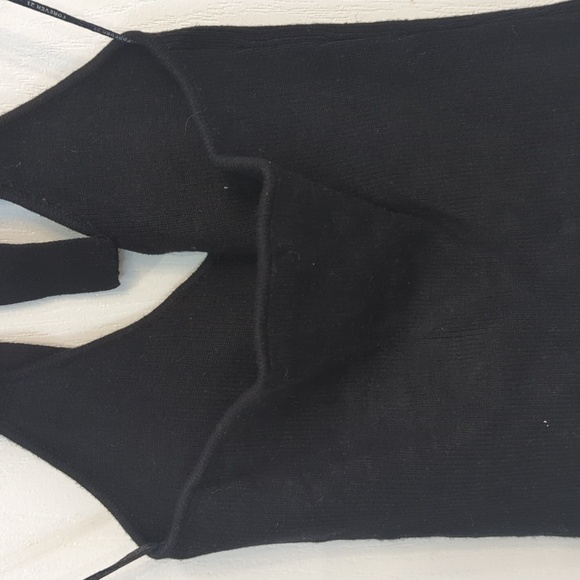 Black Knit Halter Top - Picture 3 of 6